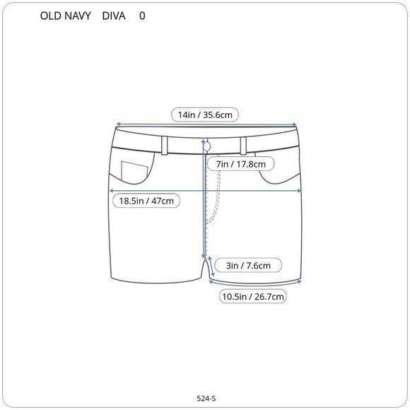 Old Navy The Diva Booty Jean‎ Shorts Dark Size 0 - Picture 3 of 7